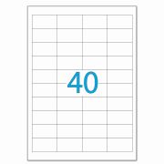 Этикетка самоклеящаяся 48,5х25,4 мм, 40 этикеток, белая, 70 г/м2, 50 листов, LOMOND, 2100195