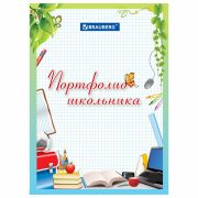 Листы-вкладыши для портфолио школьника, 14 разделов, 16 листов, «Любимая школа», BRAUBERG, 127548