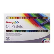 Пастель масляная художественная PENTEL «Oil Pastels», 50 цветов, круглое сечение, картонная упаковка, PHN4-50