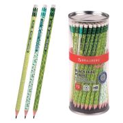 Карандаш чернографитный BRAUBERG «GREEN», 1 шт., HB, с ластиком, пластиковый, ассорти, 181746