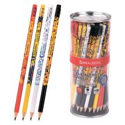 Карандаш чернографитный BRAUBERG «HERITAGE», 1 шт., HB, с ластиком, корпус ассорти, 181751