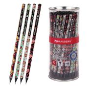 Карандаш чернографитный BRAUBERG «CALAVERAS», 1 шт., HB, корпус ассорти, 181758