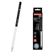 Карандаш чернографитный BRAUBERG «Black&White», 1 шт., HB, корпус черно-белый, 181767