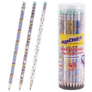 Карандаш чернографитный ЮНЛАНДИЯ «ЩЕНОК», 1 шт., HB, с ластиком, корпус ассорти, 181774