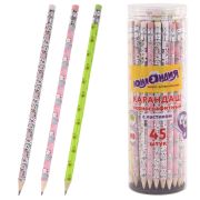 Карандаш чернографитный ЮНЛАНДИЯ «МАГИЯ», 1 шт., HB, с ластиком, корпус ассорти, 181778