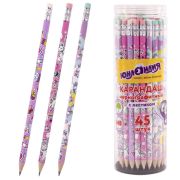 Карандаш чернографитный ЮНЛАНДИЯ «ЕДИНОРОГИ», 1 шт., HB, с ластиком, корпус ассорти, 181780