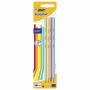 Карандаши чернографитные BIC Evolution «Stripes», НАБОР 4 шт., HB, пластиковые, блистер, 918485