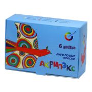 Краски акриловые «Акрилэкс», 6 цветов по 20 мл, в баночках, 24-6.20-50