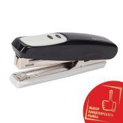 Степлер №10 BRAUBERG «Germanium», до 12 листов, с антистеплером, черный, ГАРАНТИЯ 5 ЛЕТ, 226572