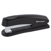 Степлер №24/6, 26/6 BRAUBERG «Standard+», до 30 листов, полнозагрузочный,черный, 228606
