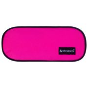 Пенал-косметичка BRAUBERG овальный, полиэстер, «Pink», 22х9х5 см, 229270