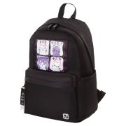 Рюкзак BRAUBERG FASHION CITY, универсальный, «Anime Cats», черный, 44х31х16 см, 229965