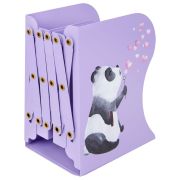 Подставка-держатель для книг и учебников BRAUBERG KIDS «Panda», раздвижная, металлическая, 238064
