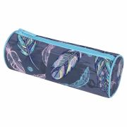 Пенал-тубус BRAUBERG, с эффектом SOFT TOUCH, полиэстер, «Feathers», 22х8 см, 270058