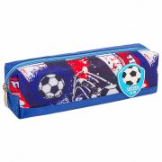 Пенал ЮНЛАНДИЯ, 1 отделение, полиэстер, «Football», синий, 19х4х6 см, 270270