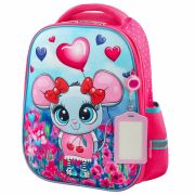 Ранец ЮНЛАНДИЯ LIGHT, 2 отделения, «Pretty mouse», 3D панель, 38х29х16 см, 270606