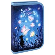 Пенал BRAUBERG с наполнением, 1 отделение, 1 откидная планка, 24 предмета, 21х14 см, «Sweet dreams», 270720