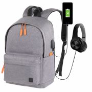 Рюкзак BRAUBERG URBAN универсальный, с отделением для ноутбука, USB-порт, «Energy», серый, 44х31х14 см, 270806