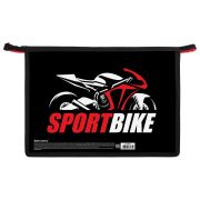 Папка для труда на молнии BRAUBERG А4, 2 отделения, органайзер, «Sport bike», 270981