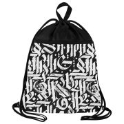 Мешок для обуви BRAUBERG БОЛЬШОЙ, с ручкой, карман на молнии, сетка, 49х41 см, «Graffiti», 271062