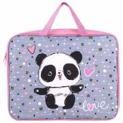 Папка на молнии с ручками BRAUBERG А4, 1 отделение, полиэстер, 80 мм, «Funny panda», 271127