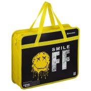 Папка на молнии с ручками BRAUBERG А4, 1 отделение, пластик, 80 мм, «OFF», 271465