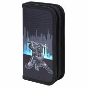 Пенал ЮНЛАНДИЯ, 2 отделения, полиэстер, 19х11 см, «Black Ninja», 271541