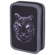 Пенал BRAUBERG, 3 отделения, полиэстер, 21х14 см, «Tiger», 271551