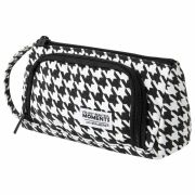 Пенал-косметичка BRAUBERG с ручкой, 1 откидная планка, полиэстер, 22x10х8 см, «Houndstooth», 271560