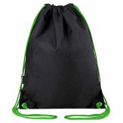 Мешок для обуви BRAUBERG плотный, карман на молнии, подкладка, 43х33 см, «Neon Green», 271625