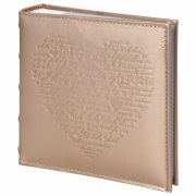 Фотоальбом BRAUBERG «I love you» на 200 фото 10х15 см, под кожу, бумажные страницы, переплет, бокс, 391175