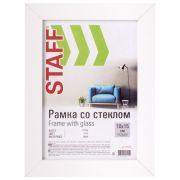 Рамка 10х15 см белая STAFF «Grand», багет 18 мм, стекло, МДФ, 391208