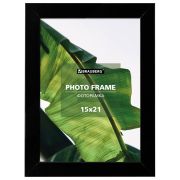 Рамка 15х21 см небьющаяся, багет 20 мм, МДФ, BRAUBERG «William», черная, 391267
