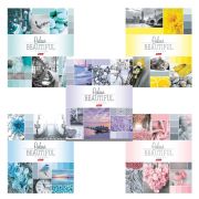 Тетрадь А5, 96 л., HATBER, скоба, клетка, обложка картон, «BEAUTIFUL COLOURE» (микс), 046858, 96Т5В1