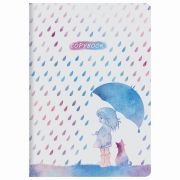 Тетрадь 40 л. в клетку обложка SoftTouch, бежевая бумага 70 г/м2, сшивка, А5 (147х210 мм), ДОЖДИК, BRAUBERG, 403764