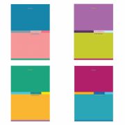 Тетрадь А4, 60 л., BRAUBERG, скоба, клетка, обложка картон, «Color», 404043