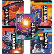 Тетрадь А5, 48 л., BRAUBERG, скоба, клетка, TWIN-лак, «SpaceX» (микс в спайке), 404354