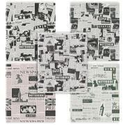 Тетрадь А5, 48 л., BRAUBERG, скоба, клетка, TWIN-лак, «Газета» (микс в спайке), 404356