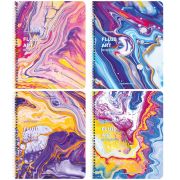 Тетрадь А5 80 л. BRAUBERG гребень, клетка, обложка картон, «Colorful Art» (микс в спайке), 404414