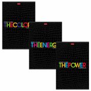 Тетрадь А4, 96 л., HATBER скоба, клетка, тиснение CROCO, «THEBOOK» (3 вида в спайке), 96Т4тВ1