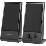 Колонки компьютерные DEFENDER SPK-165/170, 2.0, 2х2 W, пластик, черные, разъем для наушников, 65165