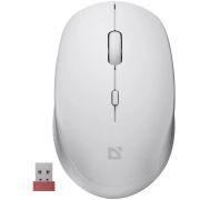 Мышь беспроводная DEFENDER Auris MB-027, USB, 3 кнопки + 1 колесо-кнопка, оптическая, белая, 52028
