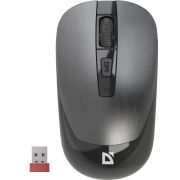 Мышь беспроводная бесшумная DEFENDER Wave MM-995, USB, 3 кнопки+1 колесо-кнопка, оптическая, серая, 52993
