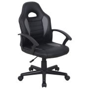 Кресло компьютерное BRABIX «Spark GM-201», экокожа, черное/серое, 532504