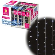 Электрогирлянда-занавес комнатная «Штора» 3х2 м, 144 LED, холодный белый свет, 220 V, ЗОЛОТАЯ СКАЗКА, 591351
