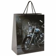 Пакет подарочный (1 штука) 26x13x32 см, ЗОЛОТАЯ СКАЗКА «Мотоцикл», ламинированный, 606589