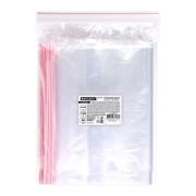 Пакеты ZIP LOCK «зиплок» ПРОЧНЫЕ, комплект 100 шт., 200х300 мм, ПВД, 60 мкм, BRAUBERG EXTRA, 608174