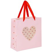 Пакет подарочный (1 штука) 20х20х8 см, ЗОЛОТАЯ СКАЗКА «With LOVE», с прозрачным окном, 608255