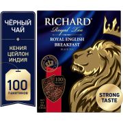 Чай RICHARD «Royal English Breakfast» черный, 100 пакетиков по 2 г, 100270