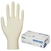Перчатки латексные смотровые, 50 пар (100 штук), размер 7-8, M (средний), DERMAGRIP Classic, D1502-10